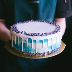 Marbled Cake with Drizzle and Lavender