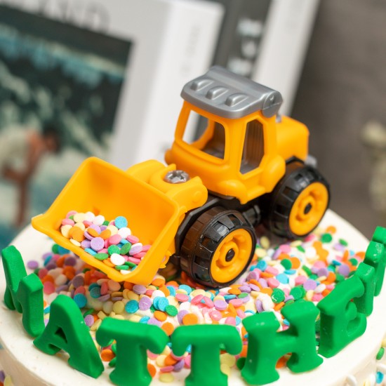 Ombre Construction Party Cake