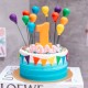 Ombre Striped with Rainbow Bunting and Rainbow Balloons
