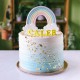 Ombre with Cascading Gold Leaves & Rainbow Topper