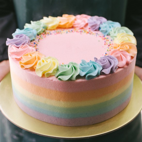 Pastel Rainbow with Rainbow Rosettes and Sprinkles