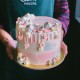 Pink and Blue Marbled Gem Cake