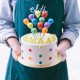 Rainbow Polka Dot Cake with Fondant Balloons