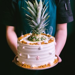 Rustic Pineapple Topped Cake