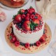 Rustic Striped Cake with Mixed Berries