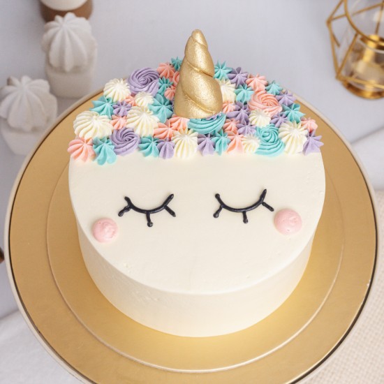 Unicorn Face Cake