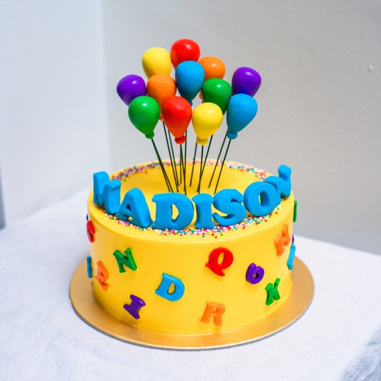 Rainbow Alphabets and Numbers Cake