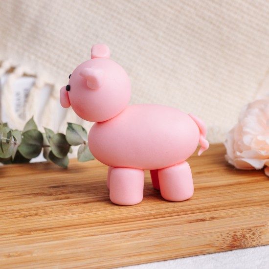 Fondant Standing Piggy Topper