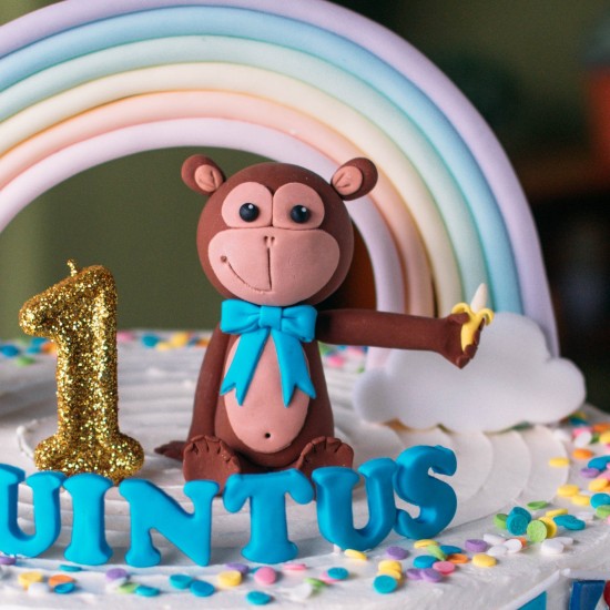 Fondant Cheeky Monkey Topper