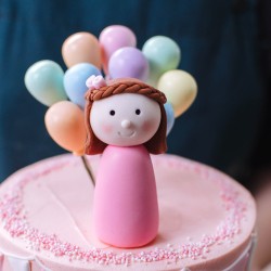 Fondant Girl with Short Hair Topper
