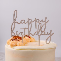Happy Birthday Wooden Topper