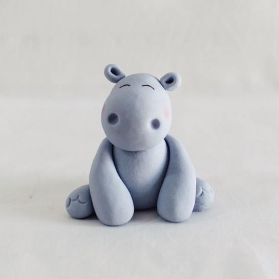Fondant Hippo Topper