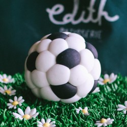 Fondant 3D Football Soccer Ball Topper