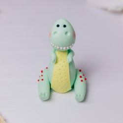 Fondant Pastel Green T-Rex Dinosaur Topper