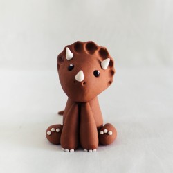 Fondant Triceratops Dinosaur Topper
