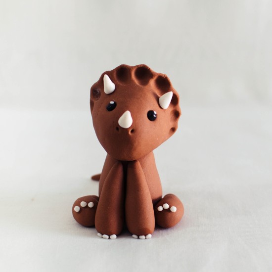 Fondant Triceratops Dinosaur Topper
