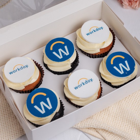 Icing Print Cupcakes - Box of Six