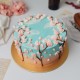 Pastel Blue Sakura Cake
