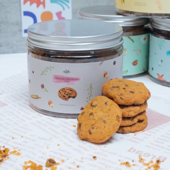 Belgian Chocolate Chip Cookies - Jar