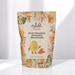 Dark Chocolate Pistachio Shortbread Cookies - Bag