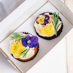 Edible Flowers & Herbs Cupcakes - Box of One
