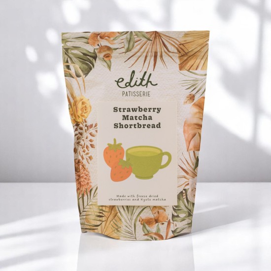 Matcha Strawberry Shortbread Cookies - Bag