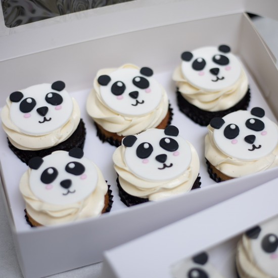 Panda Cupcakes - Box of Six