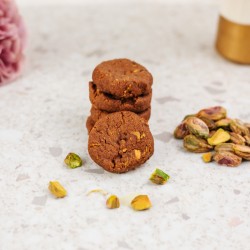 Dark Chocolate Pistachio Shortbread Cookies - Bag