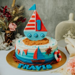 Ombre Yacht Cake