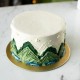 Painted Snowy Mountain Cake