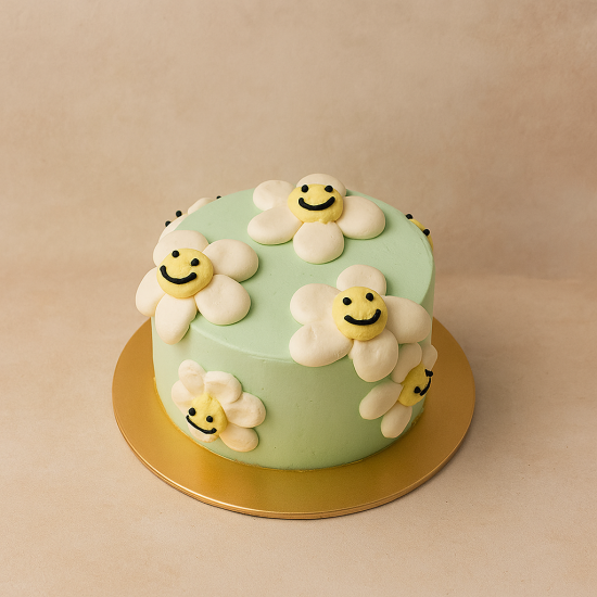 4" Mini Happy Daisies Cake