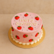 4" Mini Pink Strawberry Icing Cake