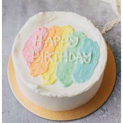 4" Mini Rainbow Frosted Cake