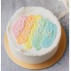 4" Mini Rainbow Frosted Cake
