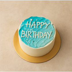 4" Mini Cake with Ombre Swashes