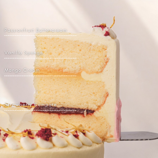 Mango Strawberry Cake
