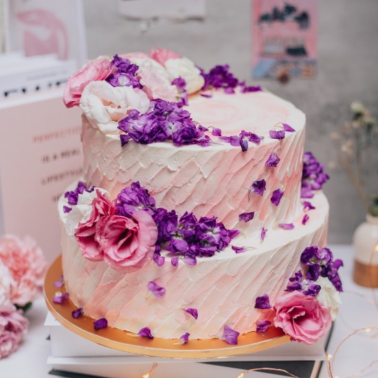 Floral Fantasy Cake - Two Tier