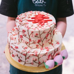 Floral Longevity Cake - Two Tier
