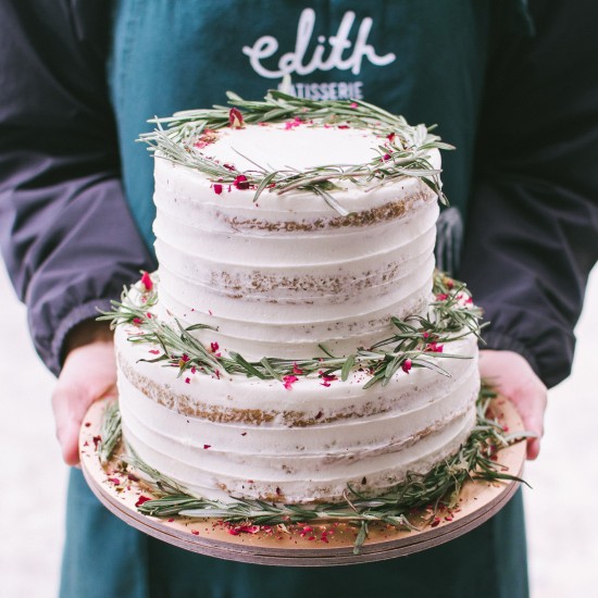 Two Tier Rustic Rosemary and Rose Petal Wreath