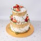 Two Tier Strawberries & Herb Cake