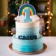 Two Tier Ombre with Rainbow Decor