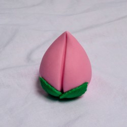 Fondant  Longevity Shou Tao Bun Topper (1 piece)